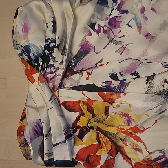 EUC Y2K JUMP by Wendye Chatilin Bubble Hem Abstract Floral Mini Dress - Picture 7 of 14